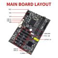 B250 Btc Mining Motherboard with 120g Ssd+switch Cable Lga 1151 Ddr4