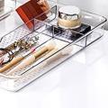 Desktop Clear Plastic Cosmetic Storage Box for Makeup, Bathroom