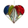 Multi Sided Heart Colourful Decor Multi Sided Heart Sun Catcher 1