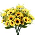 4pcs Artificial Sunflowers Bundles Fake Flowers Bouquets Faux Floral