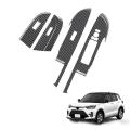 Car Carbon Fiber Window Button Switch Cover for Toyota Raize 2021
