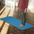 Pilates Workout Mat Thick 60x25x1.5cm Yoga Pad for Knees Wrists Blue