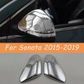 For Hyundai Sonata 2015-2019 Abs Chrome Rear View Mirror Cover Trim