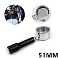 51mm Stainless Steel Coffee Machine Bottomless Filter Holder