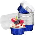 Foil Cupcake Liners with Lids, Cupcake Cups for Parties Baking B