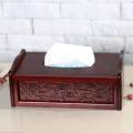 Wooden Rectangle Tissue Box Cover Carved Tissue Box Home Storage Box