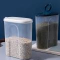 Plastic Kitchen Cereal Dispenser Dry Food Rice Storage Bottle-white