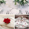 6pcs Rose Flower Napkin Rings,dinner Tables Decoration (red)