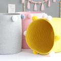 Multi Purpose Laundry Basket Hand Woven for Sundries Storage Grey