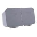 Wall Mounted Storage Box for Household Makeup Cotton Container Gray