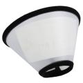 Elizabethan Pet Wound Healing Cone E- Collar White with Black