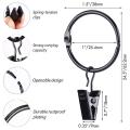 42 Pack Openable Curtain Rings with Clips, 1 Inch Interior Diameter,