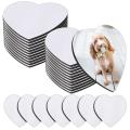 30 Pcs Coasters Blank Cup Mat for Sublimation Transfer Diy Heart
