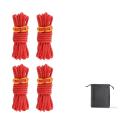 4pcs Multifunction Tent Rope Accessories 400cm Durable Rope,red