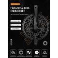 Bicycle Crankset Integrated Single Crankset Crank 130mm ,53t Red