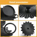 4pcs Black Retro Iron Candle Holder, Candlesticks Holder for Wedding