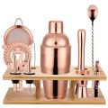 11 Pcs 750ml Stainless Steel Cocktail Shaker Set Rose Gold Color