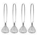 4 Pieces Stainless Steel Spring Whisk, Hand Push Blender for Home