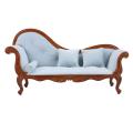 Long Sofa Chaise Lounge Recliner Model for 1:6 Dollhouse Bjd Blue