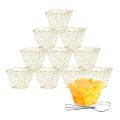 50pcs Plastic Dessert Cups + 50pcs Spoons Dessert Cups Gold