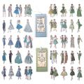 80pcs Vintage People Washi Stickers for Journaling Sticker