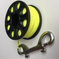 Scuba Diving Plastic Spool Finger Reel with Stainless Steel,yellow