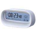 Digital Alarm Clock for Bedrooms,battery Operated Desk Clock,white