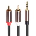 3.5mm to 2rca Audio Cable for Amplifiers Audio Car Aux Mobile Phone