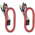 2pcs Computer Case Atx Power On Off Reset Switch Cable with 2 Led