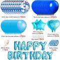 Happy Birthday Banner Balloons for Boys, 74pcs Party Decor Balloon
