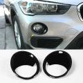 2pcs Glossy Black Car Front Fog Light Cover For-bmw X1 F48 2016-2019