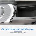 Abs+pc Center Console Armrest Switch Button Trim Cover