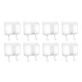 8 Pcs Mobile Phone Plug Wall Mount Holder with Hooks for Home Bedside