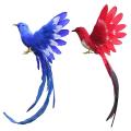 Artificial Bird Feathers Plastic Figurine Landscape Ornament Garden D