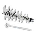 8 Pcs 3/8 Inch Head Movable Opening 3/8-7/8 Imperial Quick Ratchet