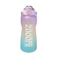 2000ml Large Water Bottle with Time Marker Portable Leakproof -a