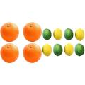 8 Pack Artificial Fake Lemons Limes Fruit , Yellow and Green