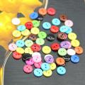 100pcs 8mm Mixed Color Round Shape Resin Buttons