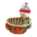 Christmas Candy Basket Storage Container Decoration Santa Claus- D