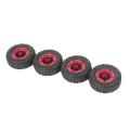 4pcs Beadlock Wheel Rim and Rubber Tire Set for Mn D90 1/12 Rc Car ,1