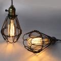 Adjustable Wire Cage Lampshade, 2 Pack Metal Bird Cage Bulb Guard