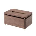 Bedroom Coffee Table Walnut Tissue Box Simple Living Room Decor (s)