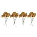 7pcs Foam Glitter Artificial Rose Decor, Gold