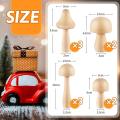 10 Pieces Big Sizes Unfinished Wooden Mushroom Unpainted Wooden