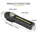 Rechargeable Led Work Light,uv Flashlight with Magnetic Stand Rotate