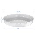 6 Pack 12inch White Round Wave Plant Saucer,for Garden&out Door Plant