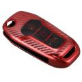 Soft Tpu Car Key Chain Covers Case for Ford Fusion Fiesta,red