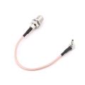 F Type Female Jack to Crc9 Male Right Angle Rg316 Pigtail Cable 15cm