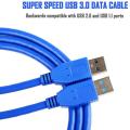 2 Pieces Of Usb3.0 Male-to-male Data Cable (blue and Black)