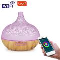 Smart Wifi Essential Oil Diffuser Home Eu Plug Light Wood
